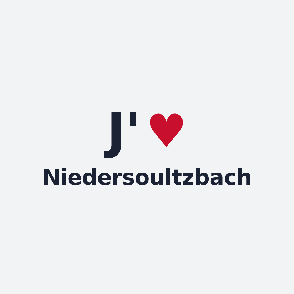 Poster personnalisé Niedersoultzbach — design J'aime Niedersoultzbach