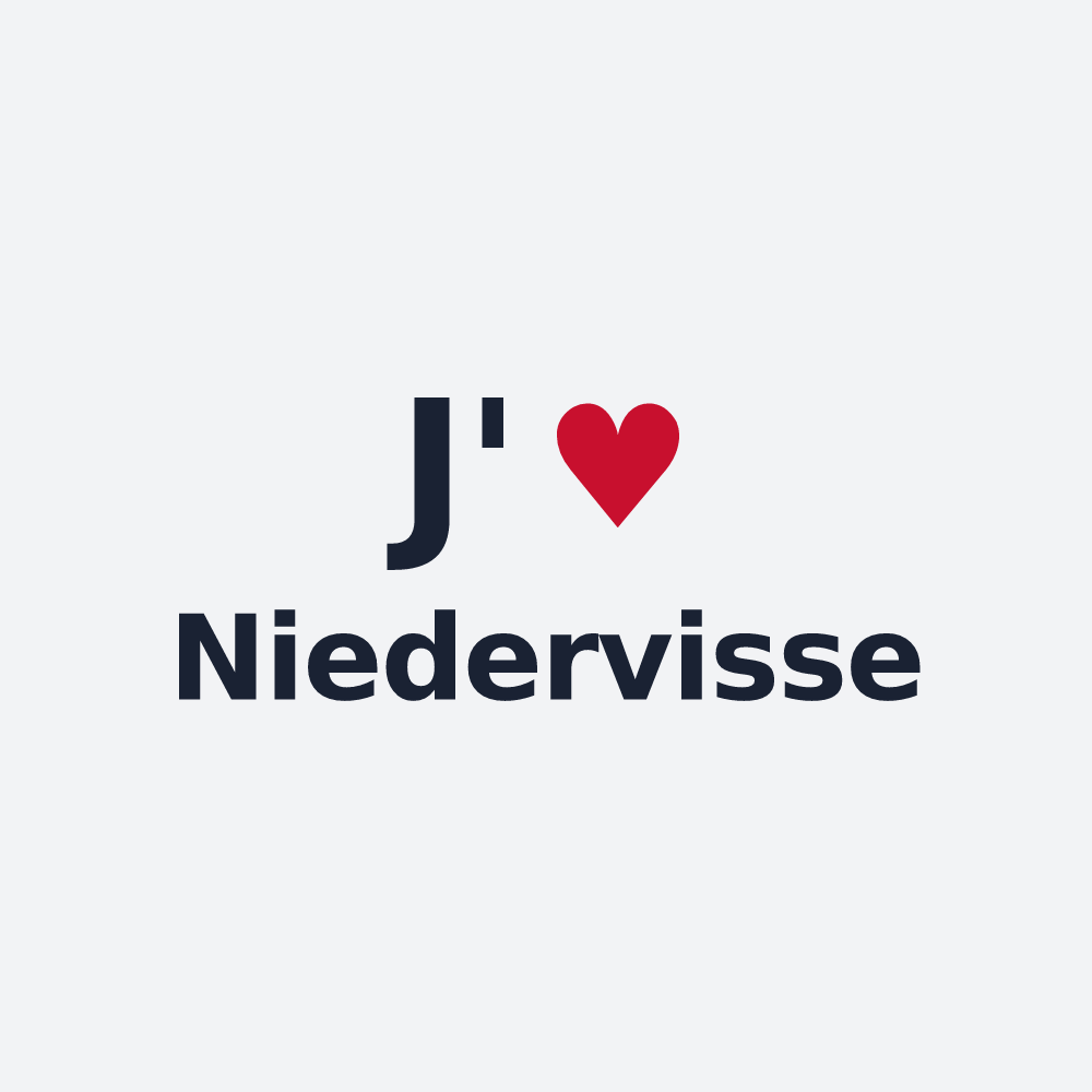 Poster personnalisé Niedervisse — design « J'aime Niedervisse » imprimé sur le poster