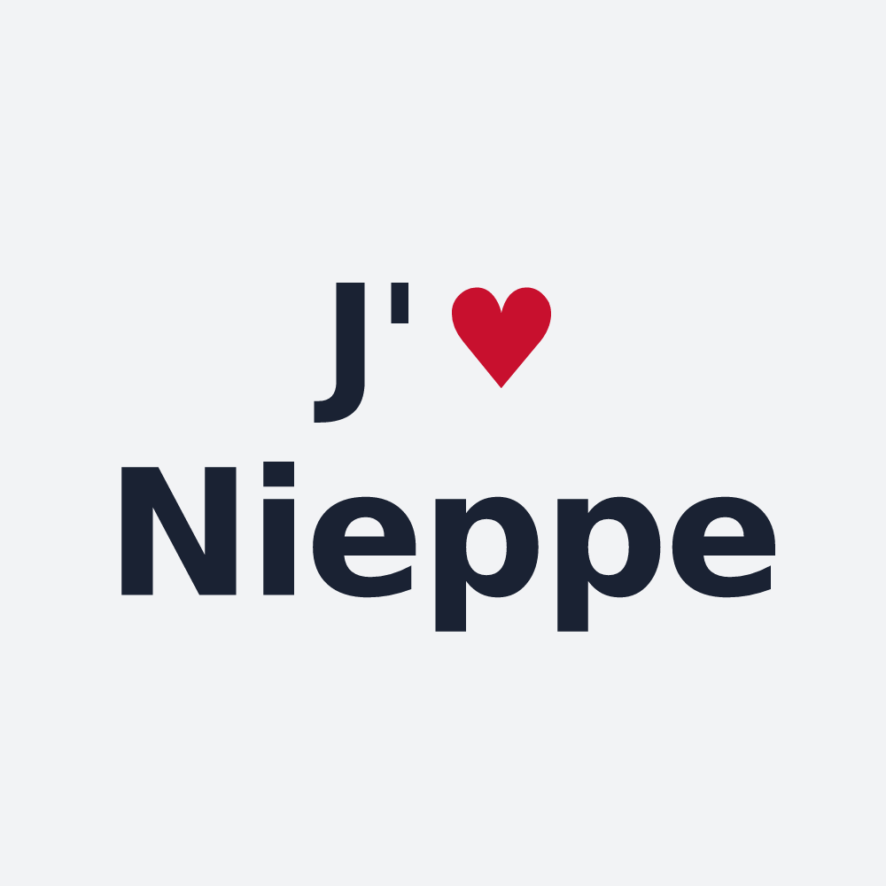 Poster personnalisé Nieppe — design J'aime Nieppe