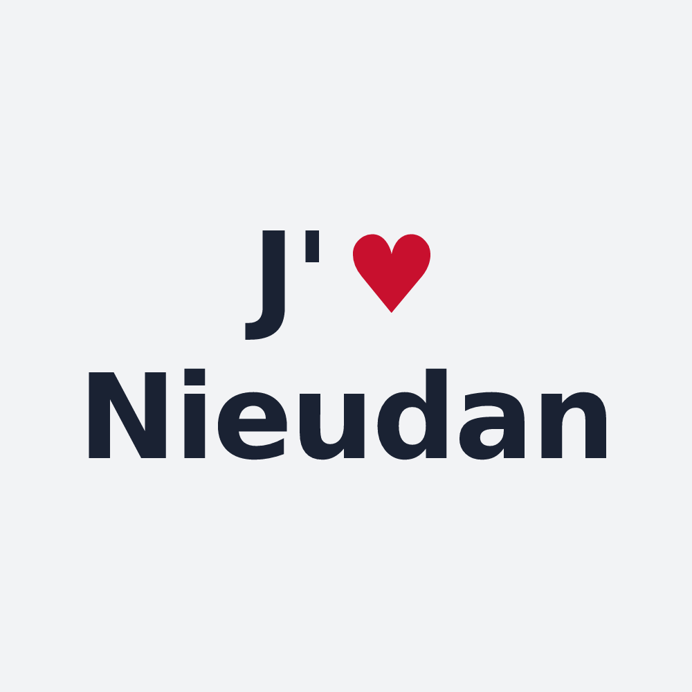 Poster personnalisé Nieudan — design J'aime Nieudan