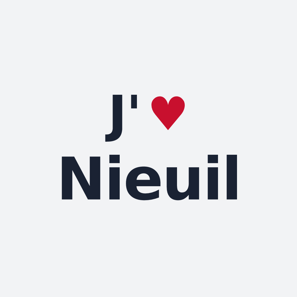 Poster personnalisé Nieuil — design J'aime Nieuil