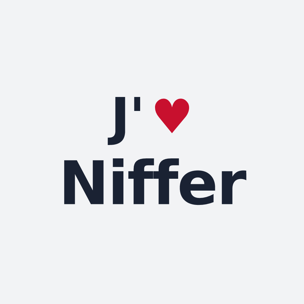 Poster personnalisé Niffer — design J'aime Niffer