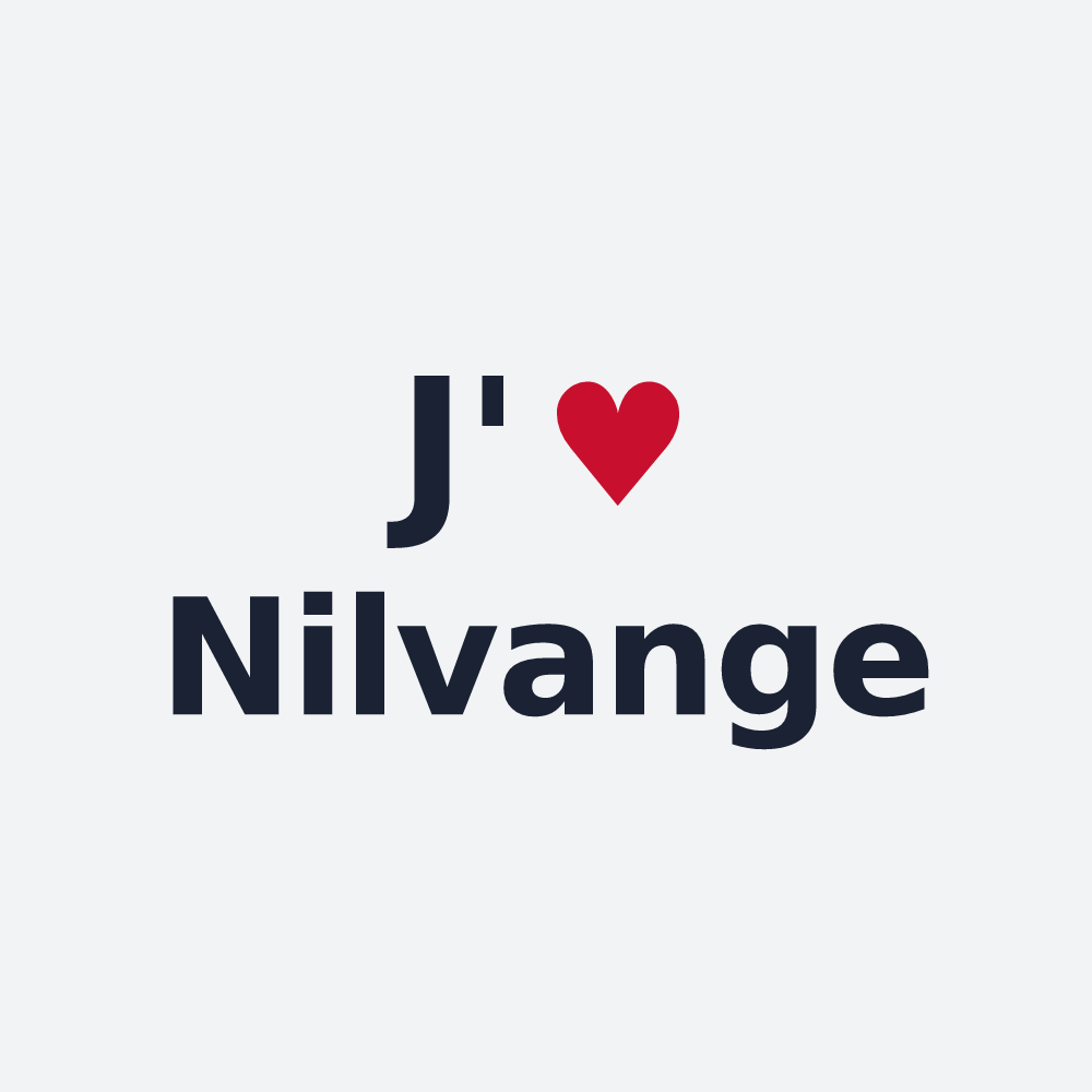 Poster personnalisé Nilvange — design J'aime Nilvange