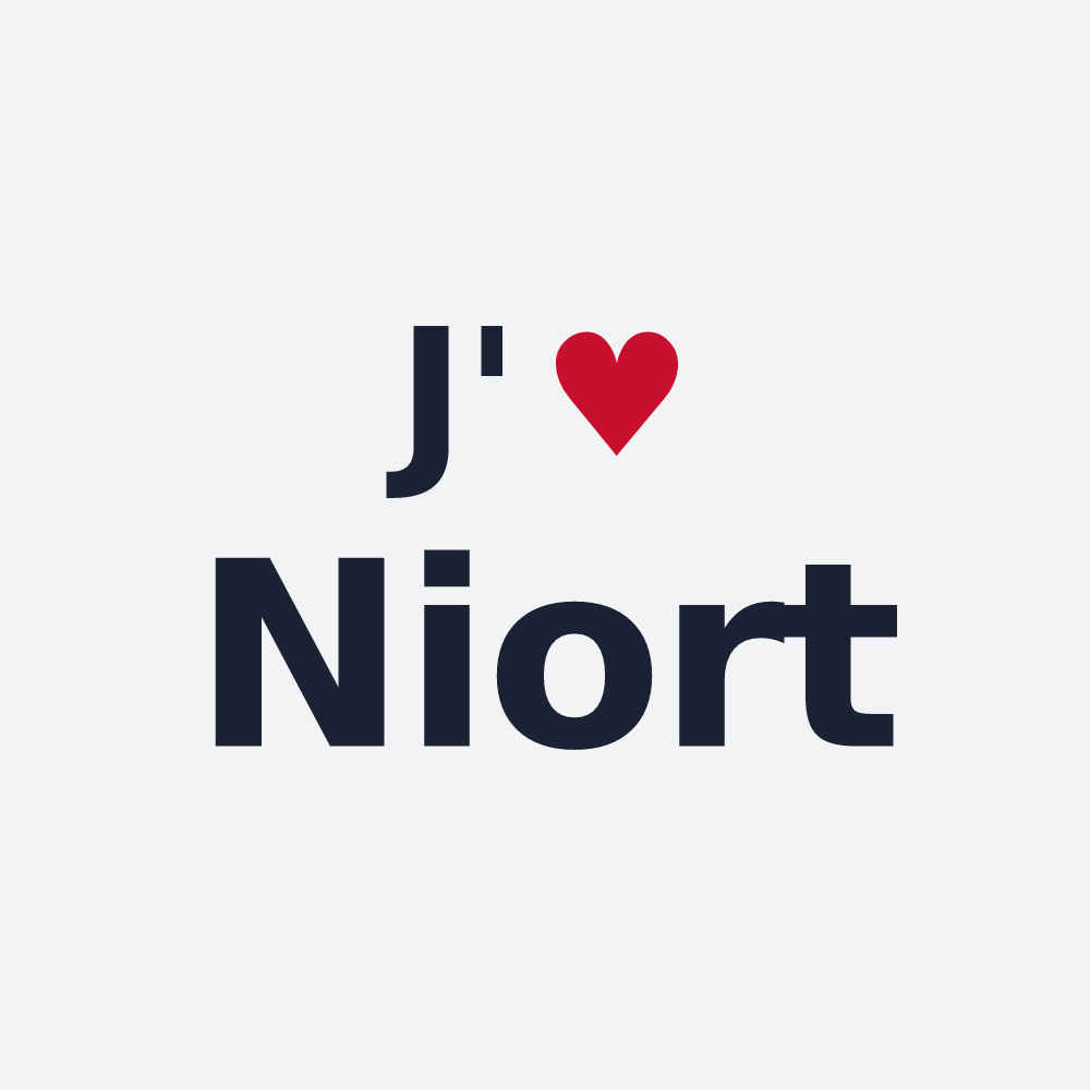 Poster personnalisé Niort — design J'aime Niort