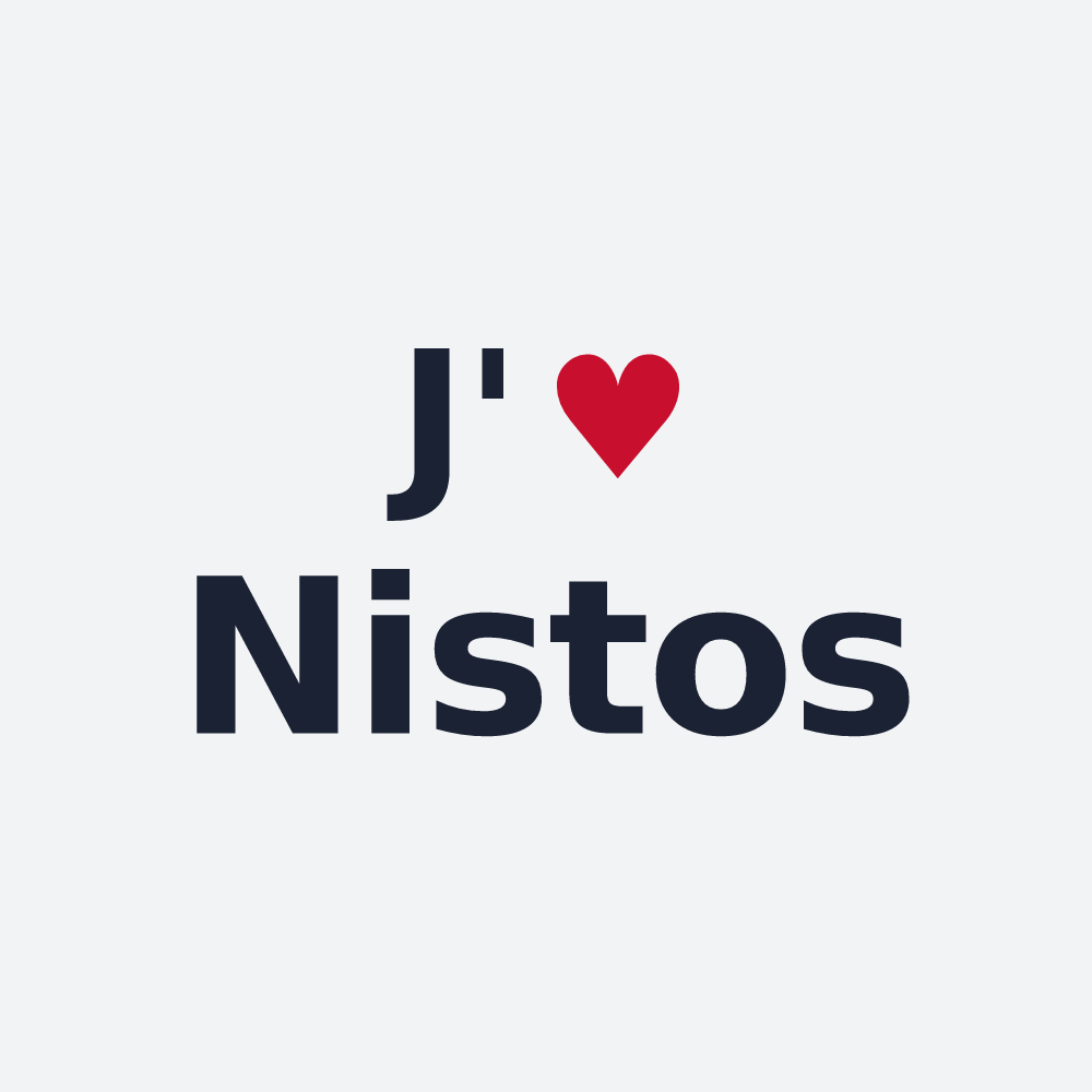 Poster personnalisé Nistos — design J'aime Nistos