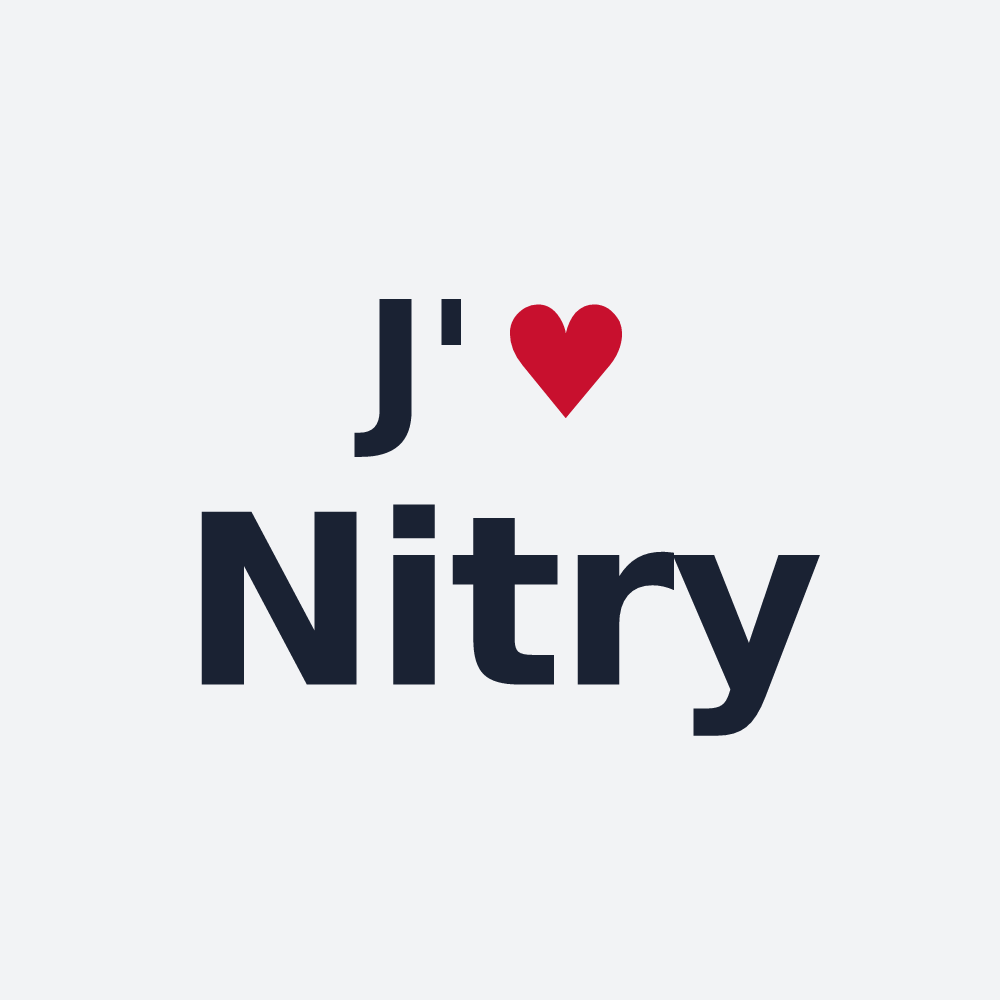 Poster personnalisé Nitry — design J'aime Nitry