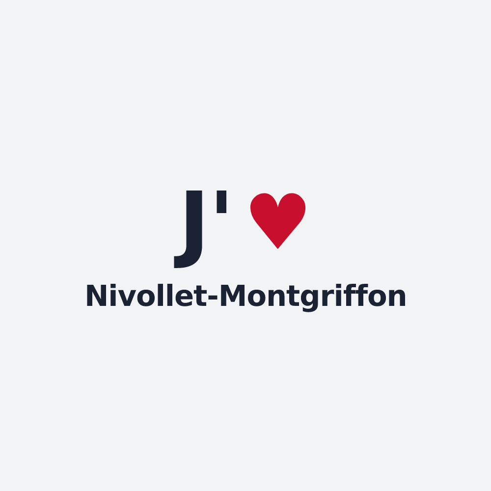 Poster personnalisé Nivollet-Montgriffon — design J'aime Nivollet-Montgriffon