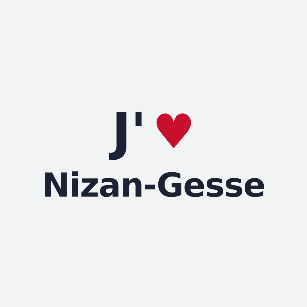 Poster personnalisé Nizan-Gesse — design « J'aime Nizan-Gesse » imprimé sur le poster