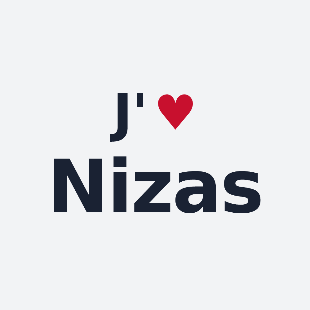 Poster personnalisé Nizas — design J'aime Nizas