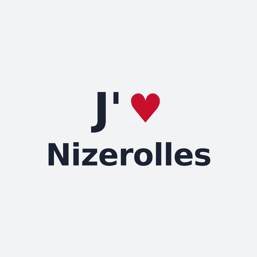 Poster personnalisé Nizerolles — design J'aime Nizerolles