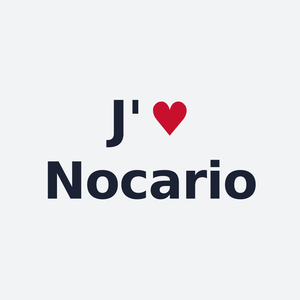 Poster personnalisé Nocario — design J'aime Nocario