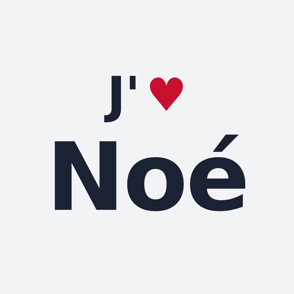 Poster personnalisé Noé — design J'aime Noé