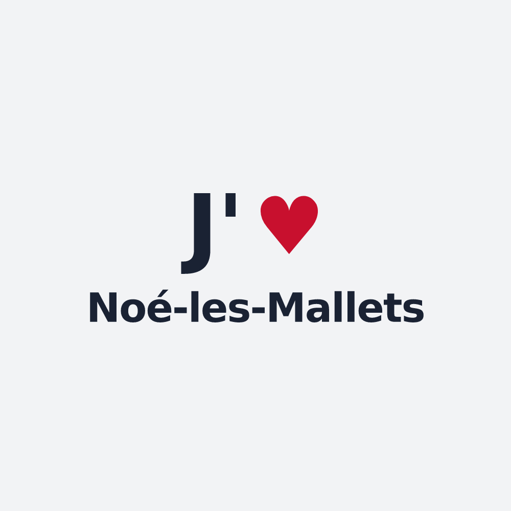 Poster personnalisé Noé-les-Mallets — design J'aime Noé-les-Mallets