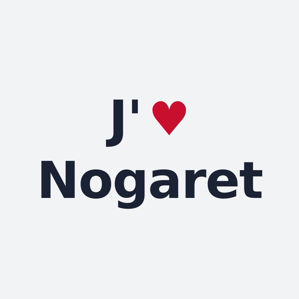 Poster personnalisé Nogaret — design J'aime Nogaret