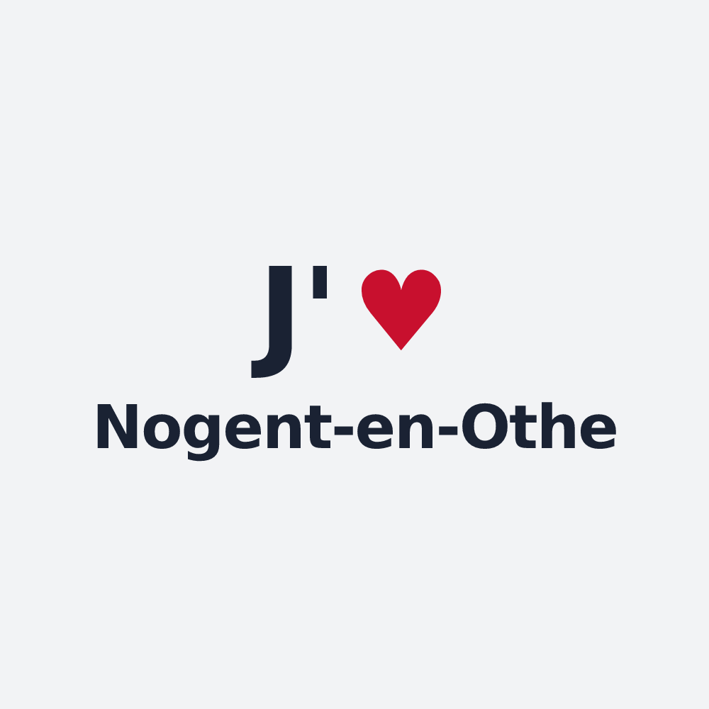 Poster personnalisé Nogent-en-Othe — design J'aime Nogent-en-Othe