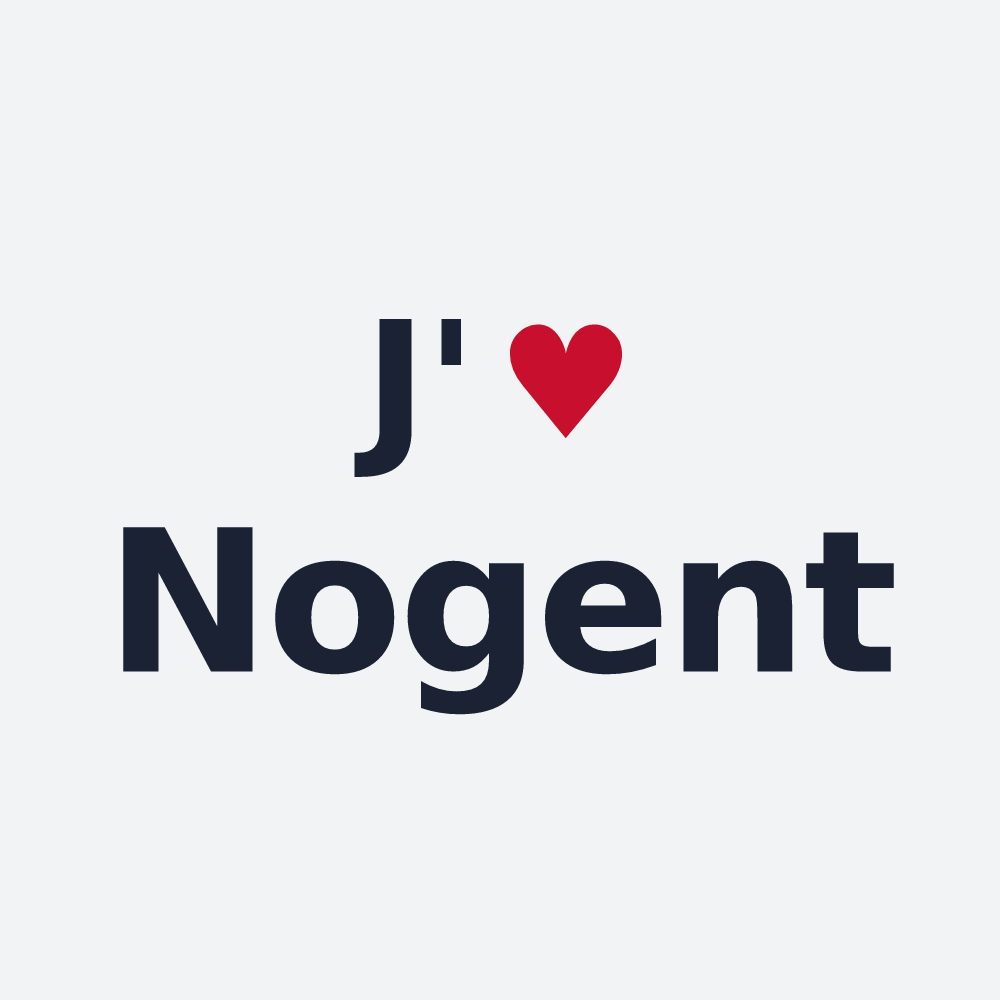 Poster personnalisé Nogent — design J'aime Nogent