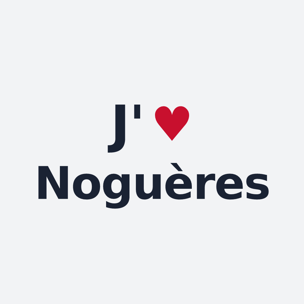 Poster personnalisé Noguères — design « J'aime Noguères » imprimé sur le poster