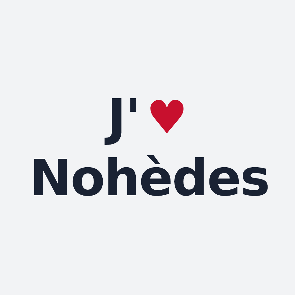Poster personnalisé Nohèdes — design « J'aime Nohèdes » imprimé sur le poster