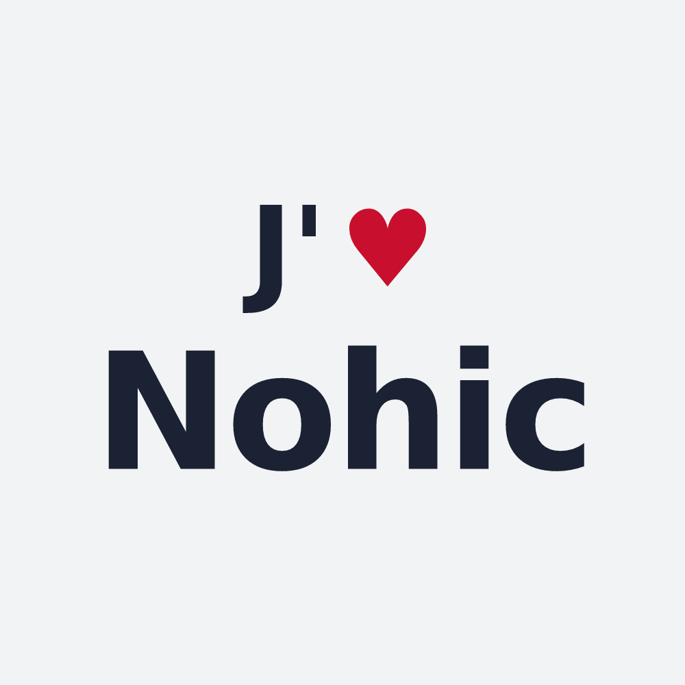 Poster personnalisé Nohic — design J'aime Nohic
