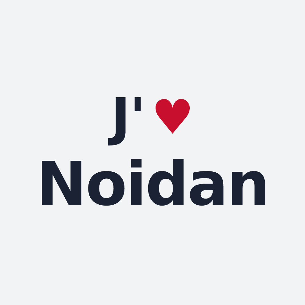 Poster personnalisé Noidan — design « J'aime Noidan » imprimé sur le poster