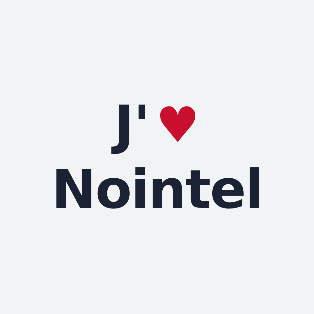 Poster personnalisé Nointel — design J'aime Nointel
