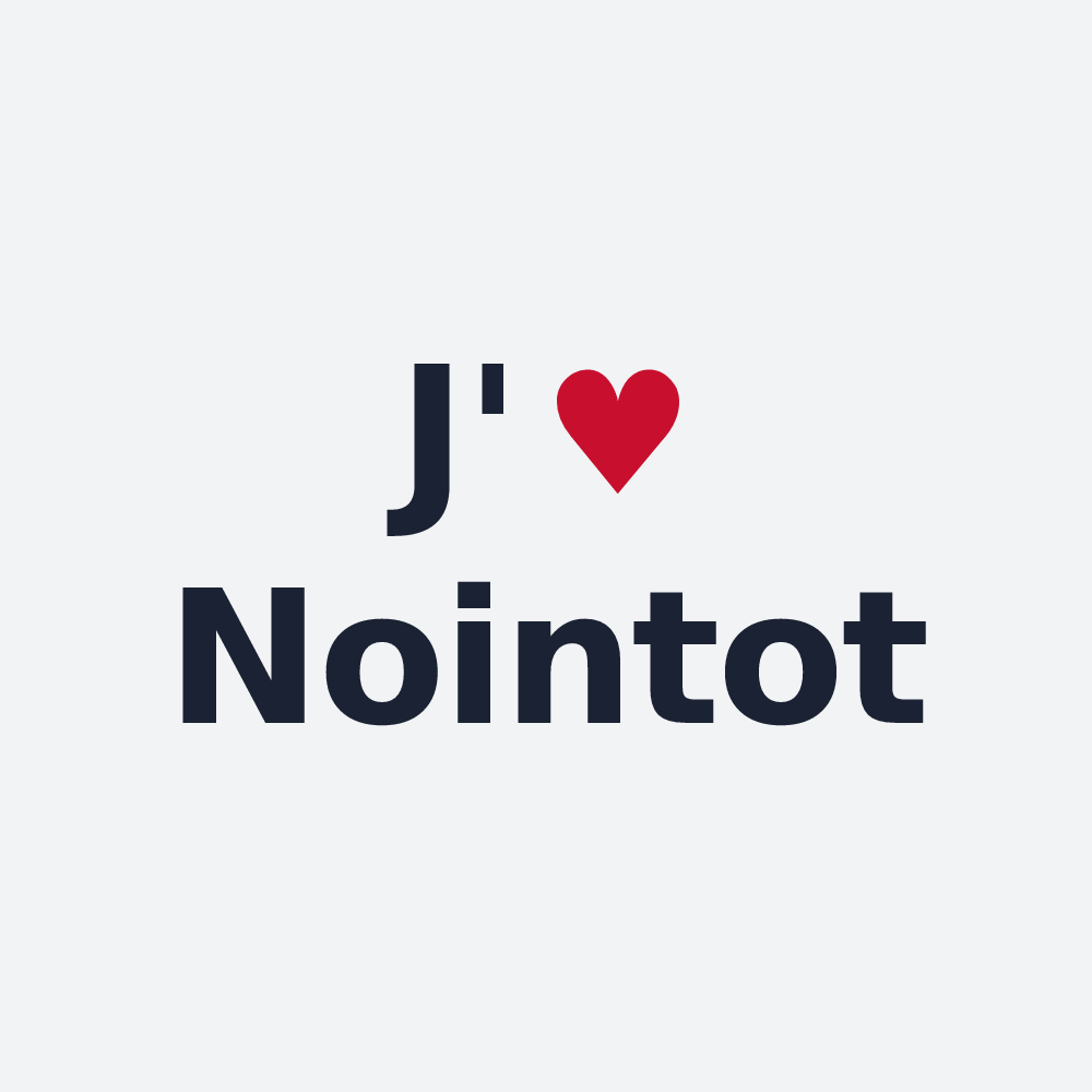 Poster personnalisé Nointot — design J'aime Nointot