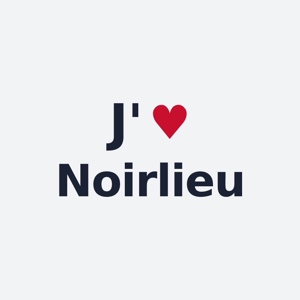 Poster personnalisé Noirlieu — design « J'aime Noirlieu » imprimé sur le poster