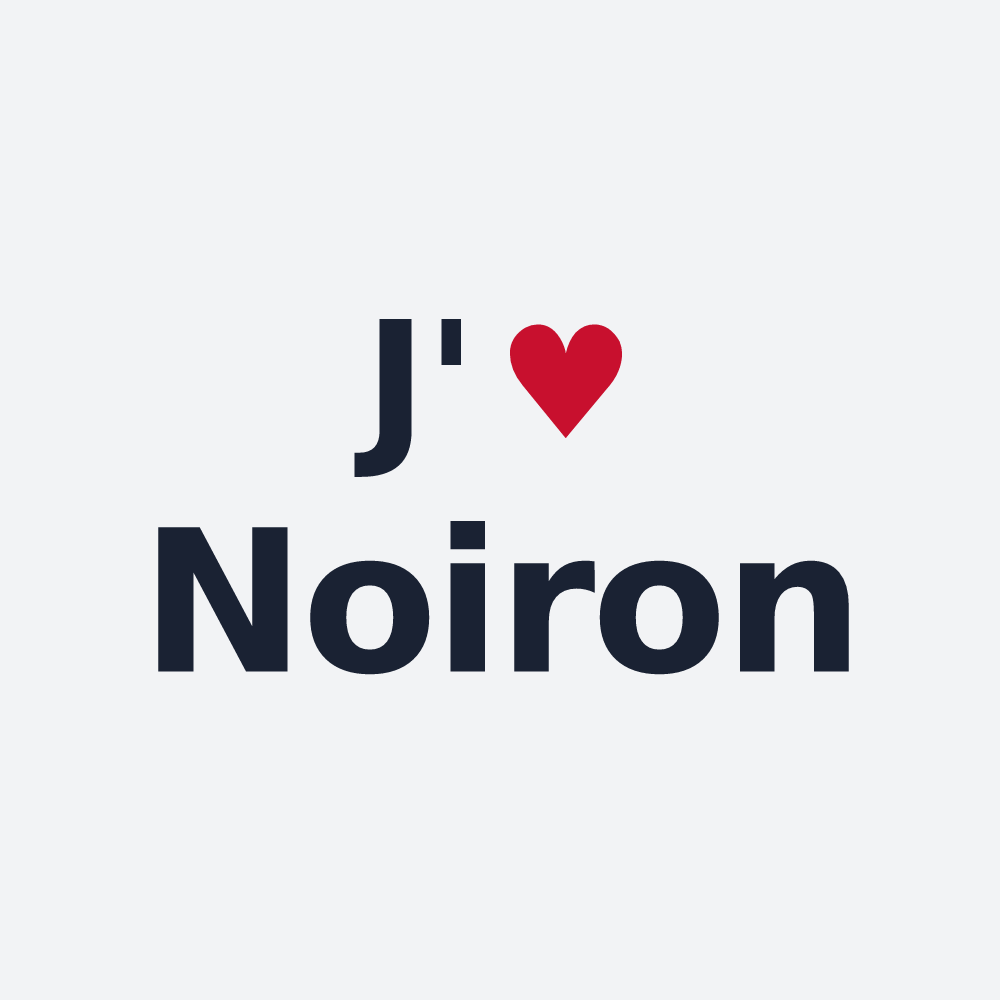 Poster personnalisé Noiron — design J'aime Noiron