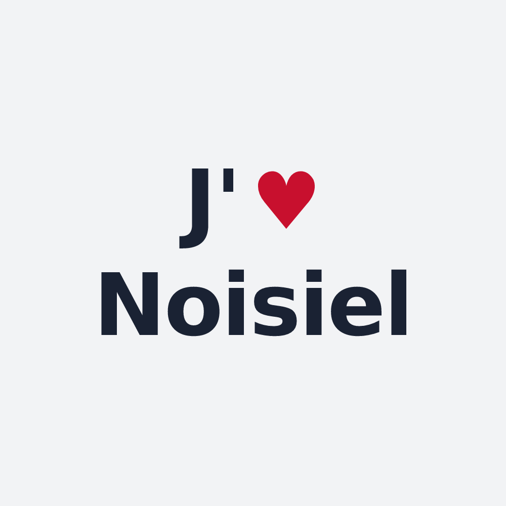 Poster personnalisé Noisiel — design « J'aime Noisiel » imprimé sur le poster