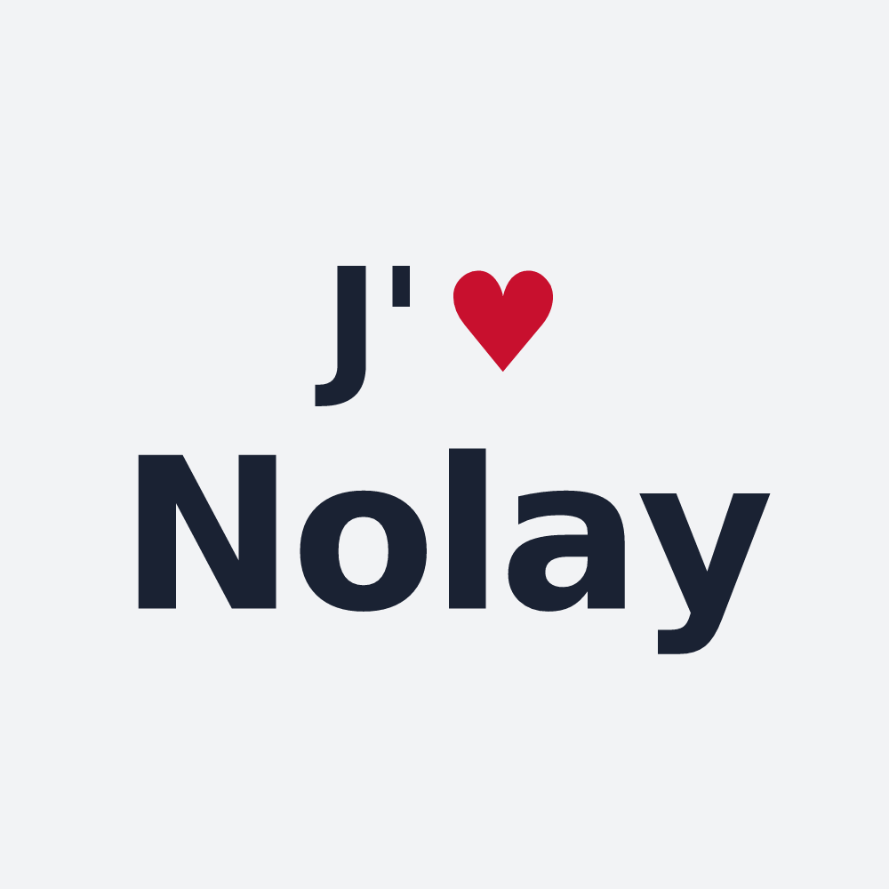 Poster personnalisé Nolay — design J'aime Nolay