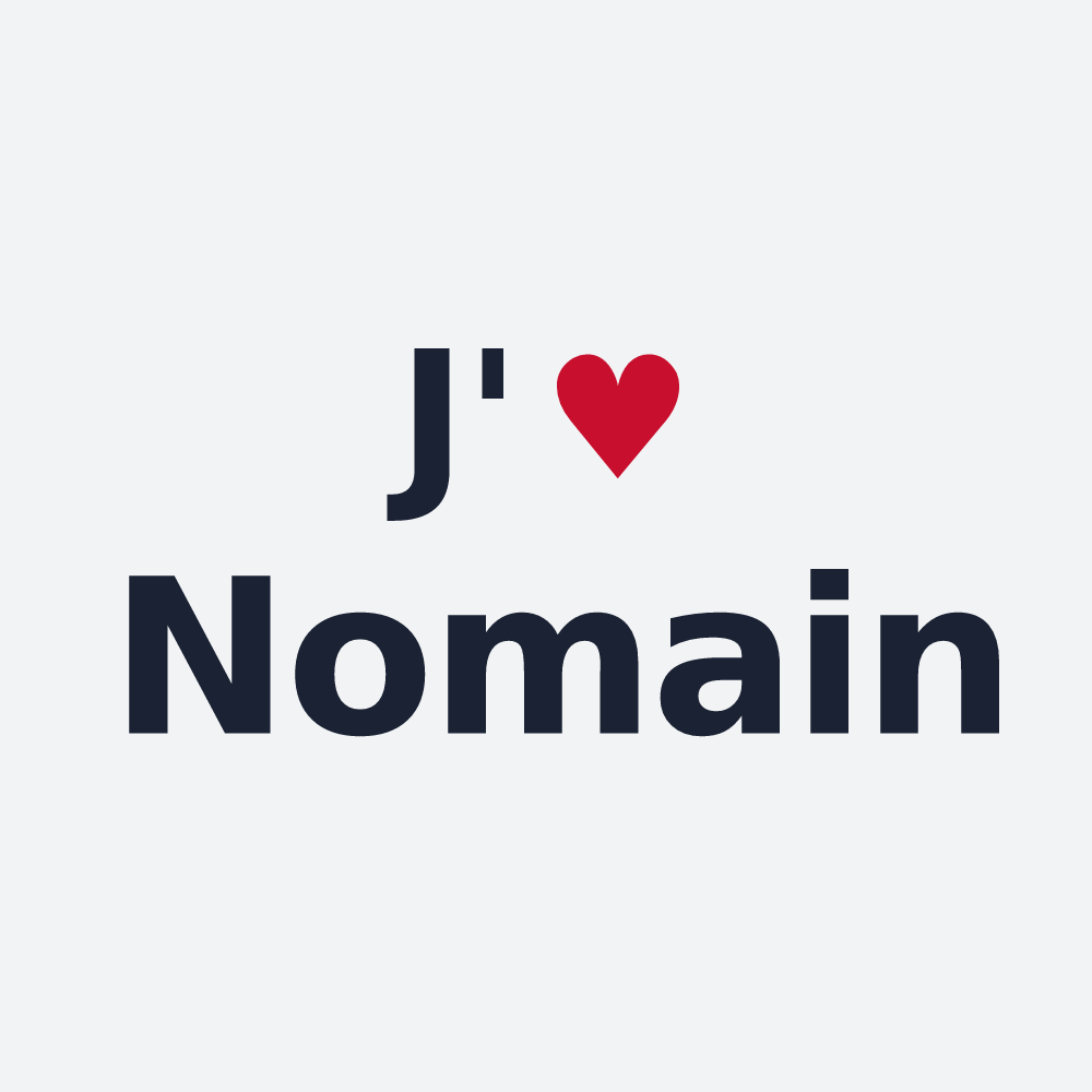 Poster personnalisé Nomain — design J'aime Nomain