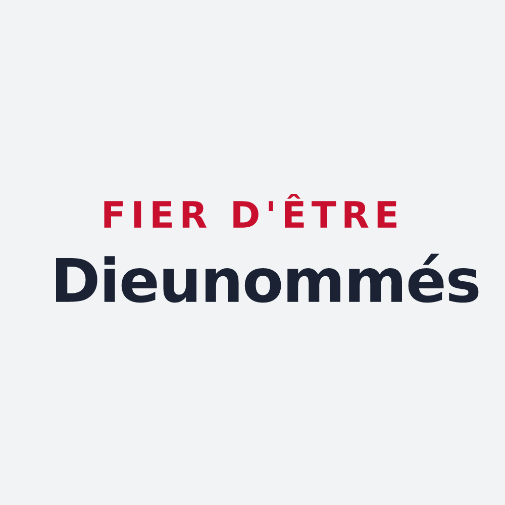 Poster « Fier d'être Dieunommés » — design pour Nomdieu