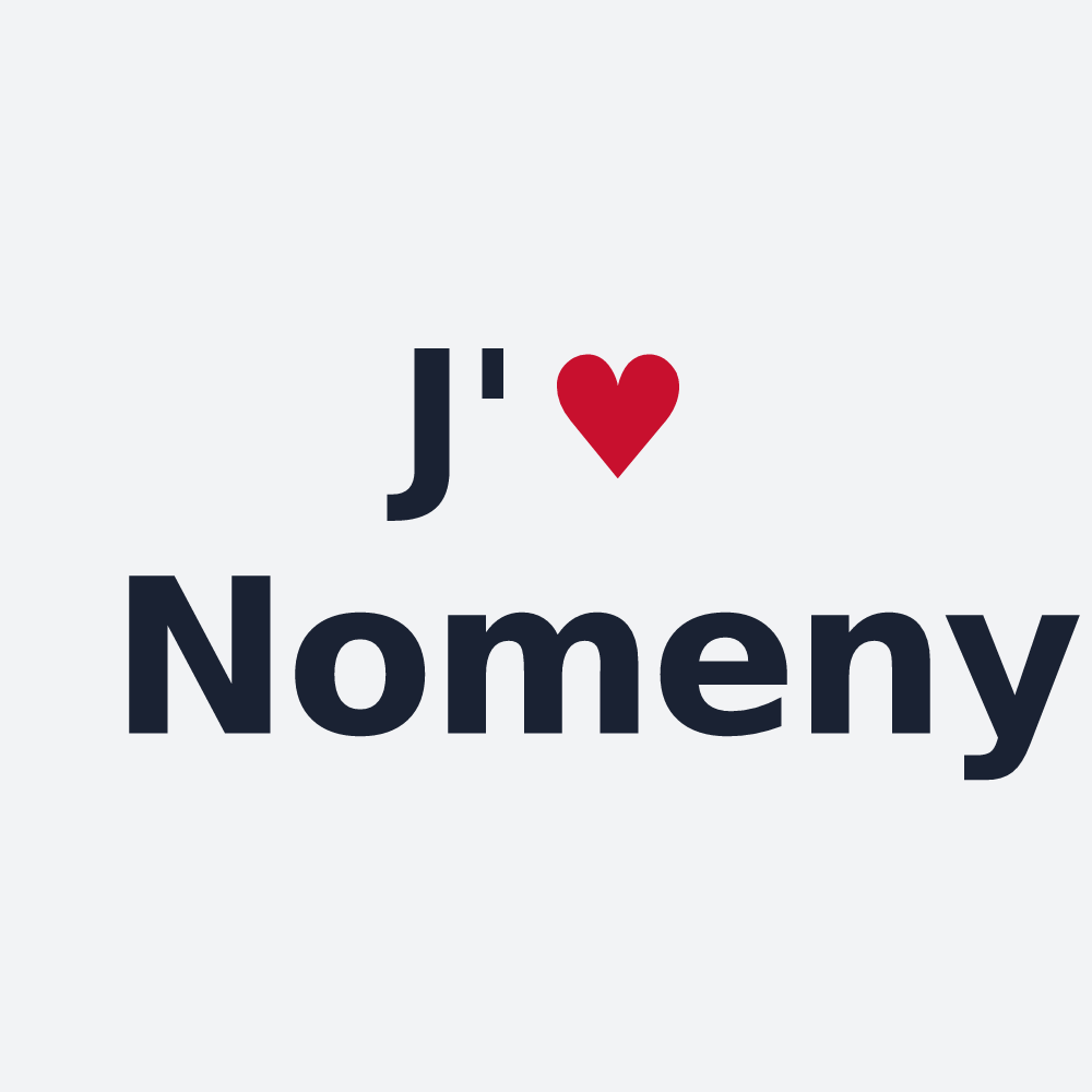 Poster personnalisé Nomeny — design J'aime Nomeny