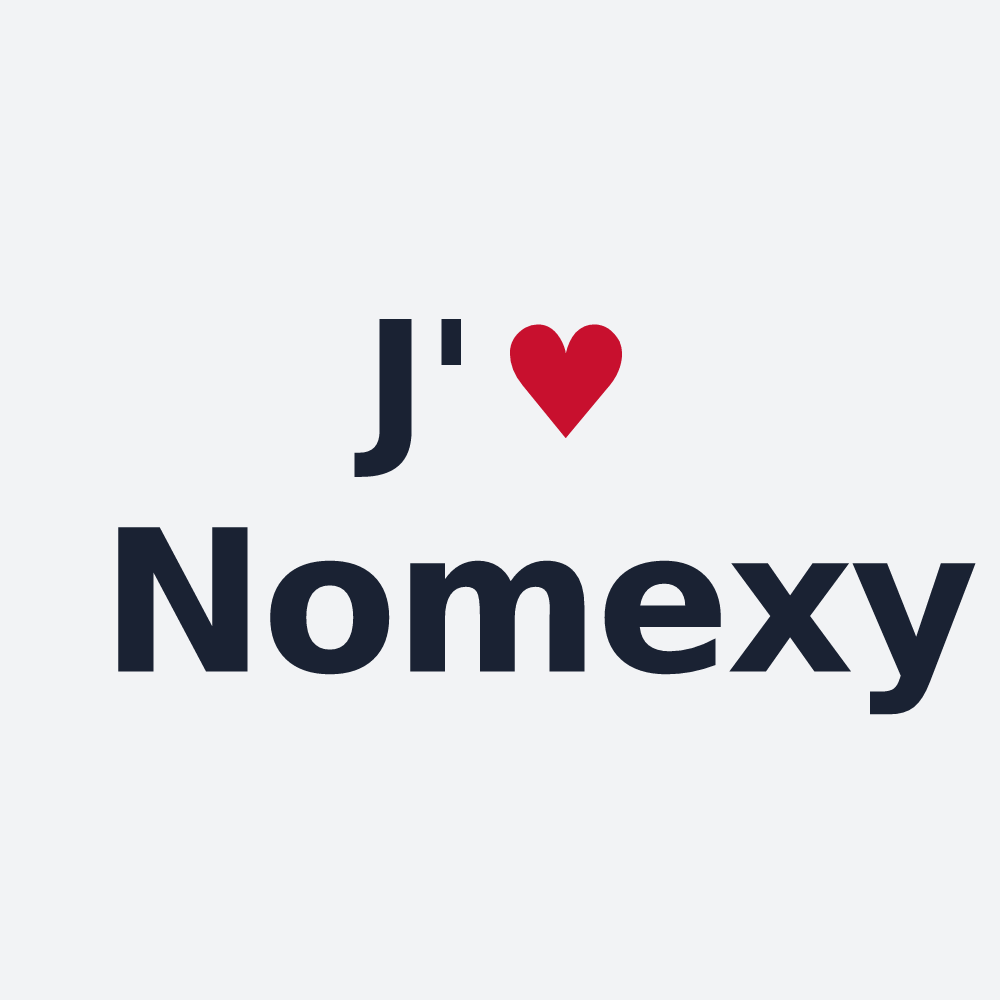 Poster personnalisé Nomexy — design J'aime Nomexy