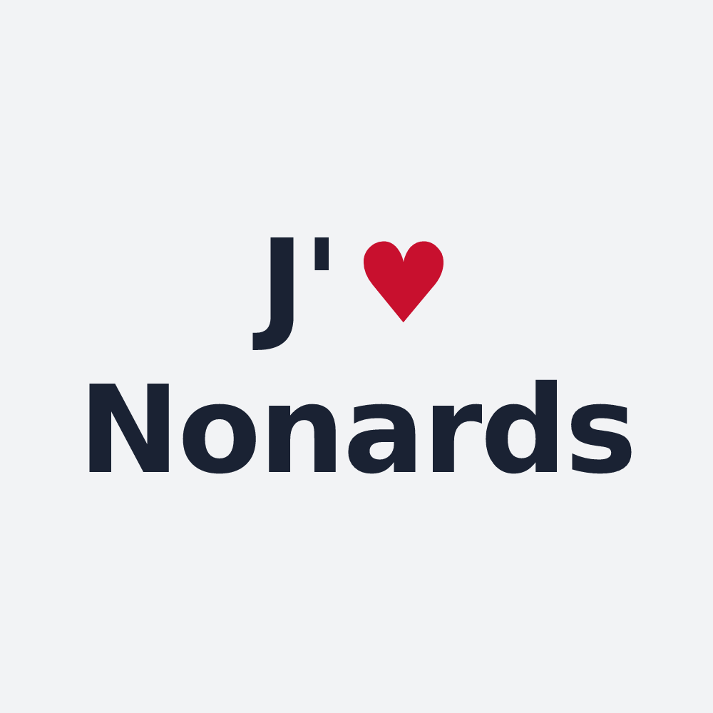 Poster personnalisé Nonards — design J'aime Nonards