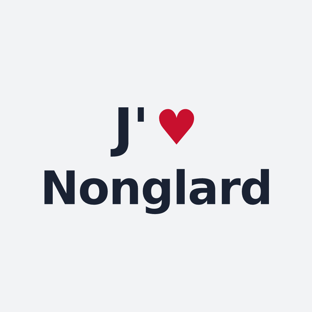 Poster personnalisé Nonglard — design J'aime Nonglard