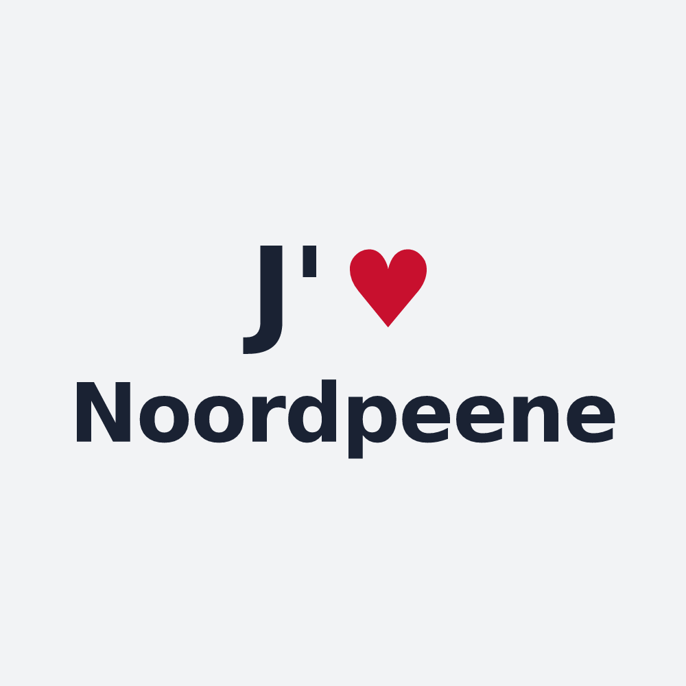 Poster personnalisé Noordpeene — design « J'aime Noordpeene » imprimé sur le poster