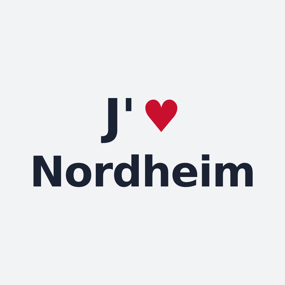 Poster personnalisé Nordheim — design J'aime Nordheim