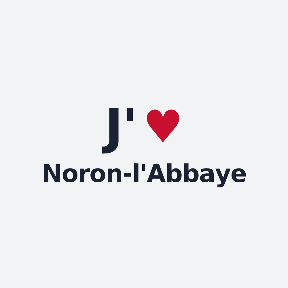 Poster personnalisé Noron-l'Abbaye — design J'aime Noron-l'Abbaye