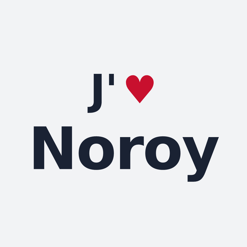 Poster personnalisé Noroy — design « J'aime Noroy » imprimé sur le poster
