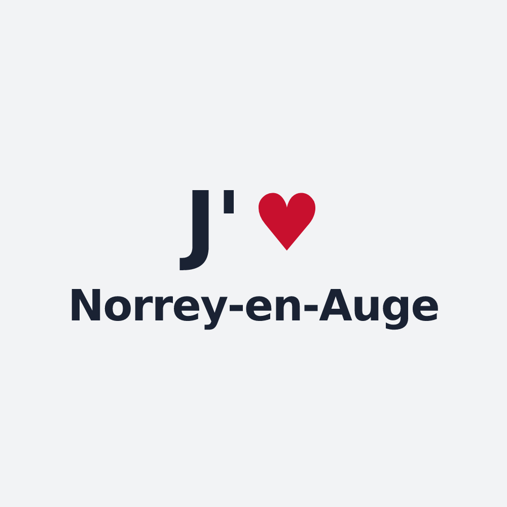 Poster personnalisé Norrey-en-Auge — design J'aime Norrey-en-Auge