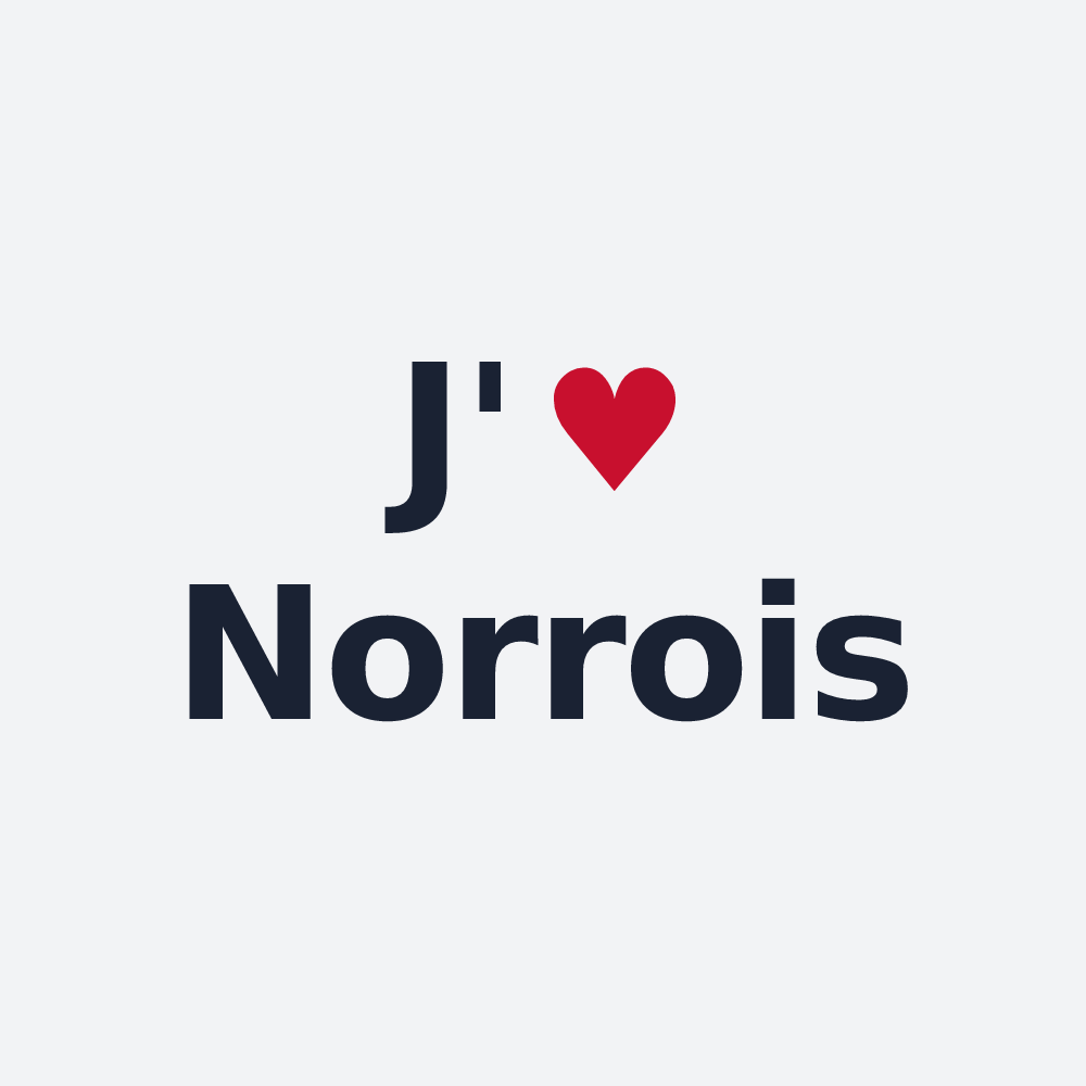 Poster personnalisé Norrois — design J'aime Norrois