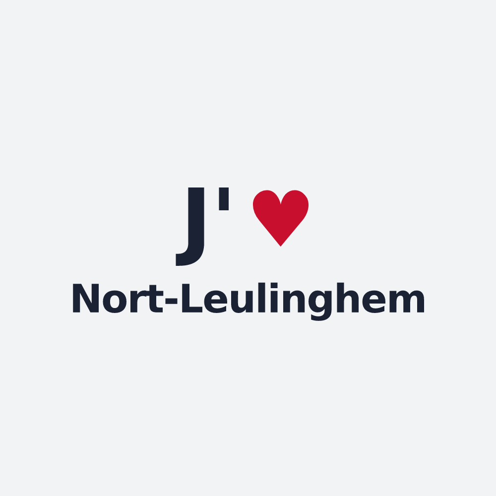 Poster personnalisé Nort-Leulinghem — design « J'aime Nort-Leulinghem » imprimé sur le poster