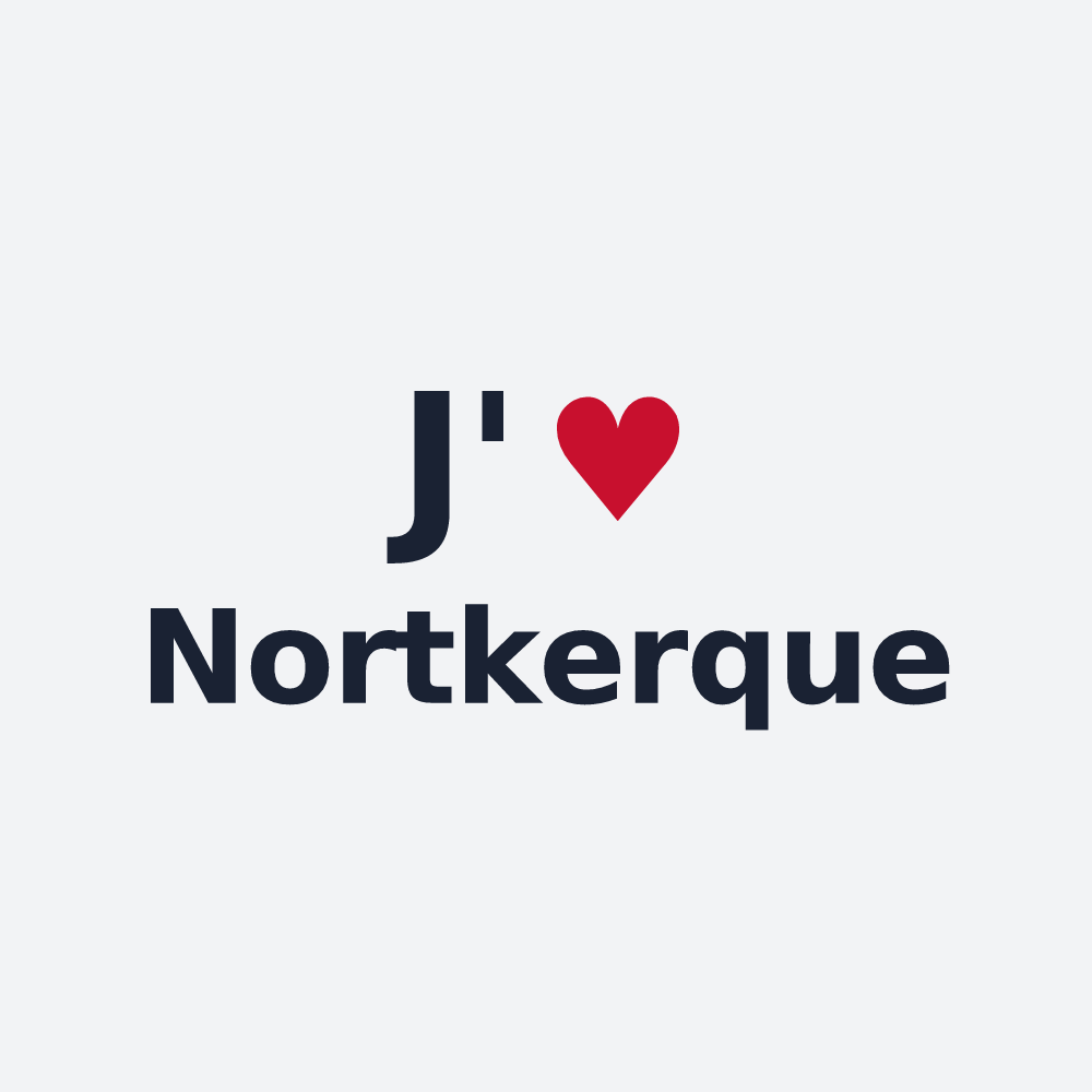 Poster personnalisé Nortkerque — design « J'aime Nortkerque » imprimé sur le poster