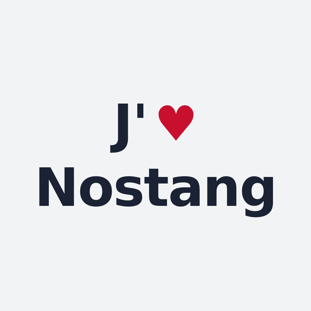 Poster personnalisé Nostang — design J'aime Nostang