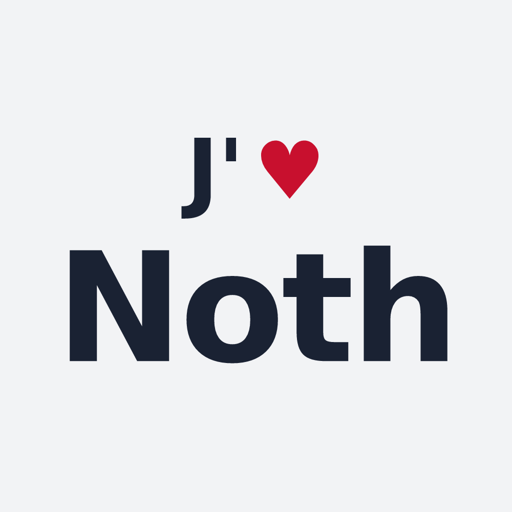Poster personnalisé Noth — design J'aime Noth