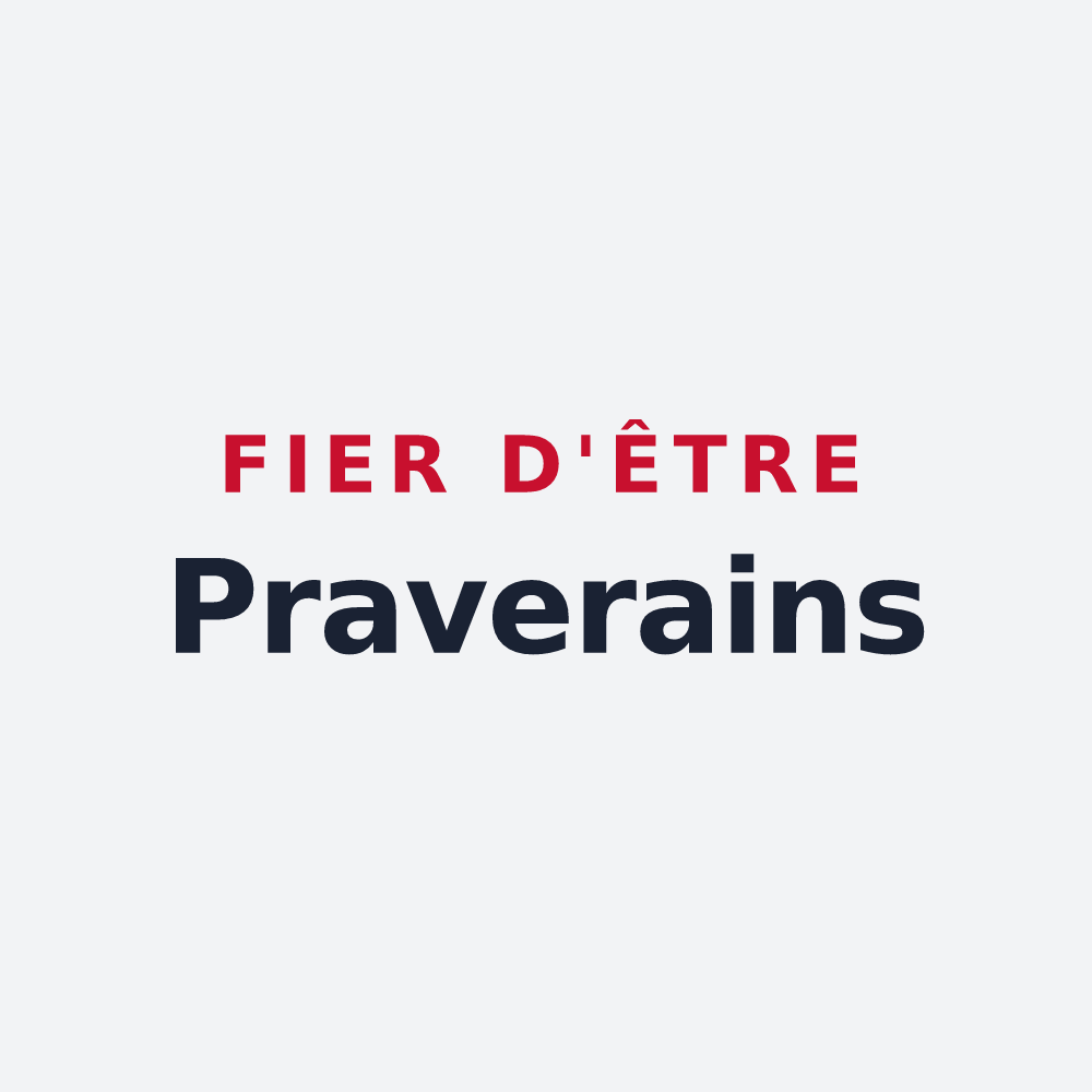 Poster « Fier d'être Praverains » — design pour Notre-Dame-du-Pré