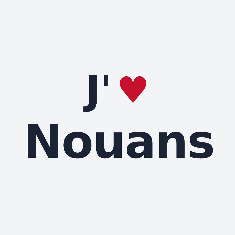 Poster personnalisé Nouans — design J'aime Nouans