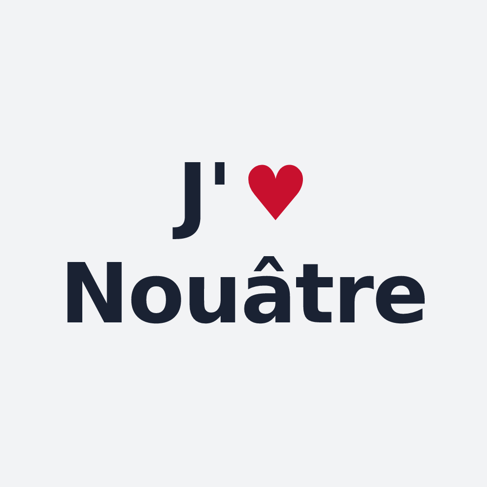 Poster personnalisé Nouâtre — design J'aime Nouâtre