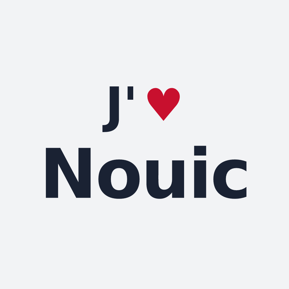 Poster personnalisé Nouic — design J'aime Nouic